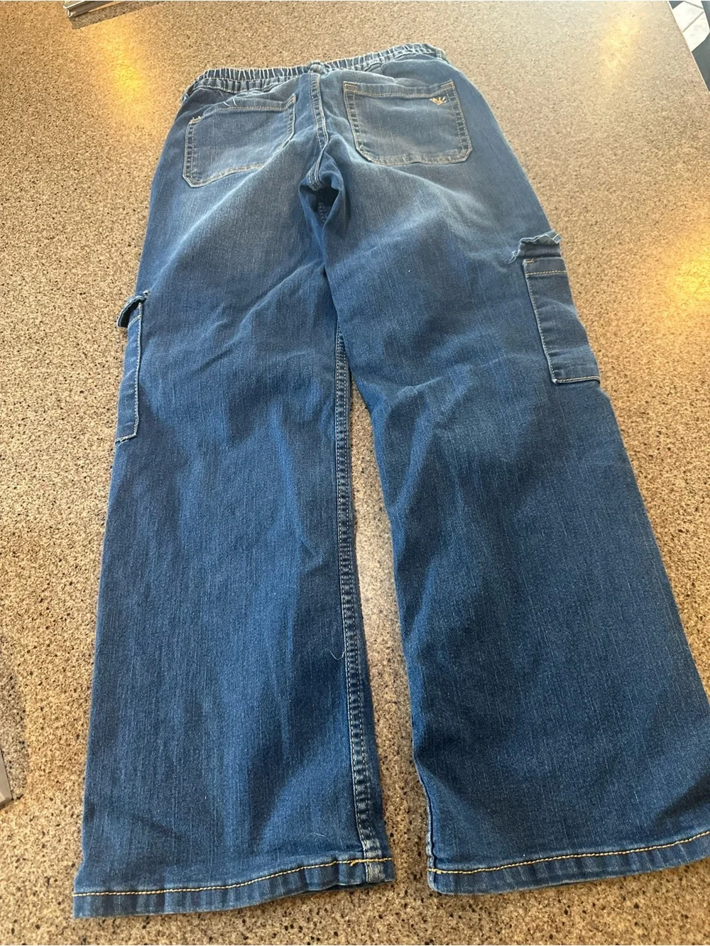 Justice Dark Blue Denim Jeans with Contrast Stitching